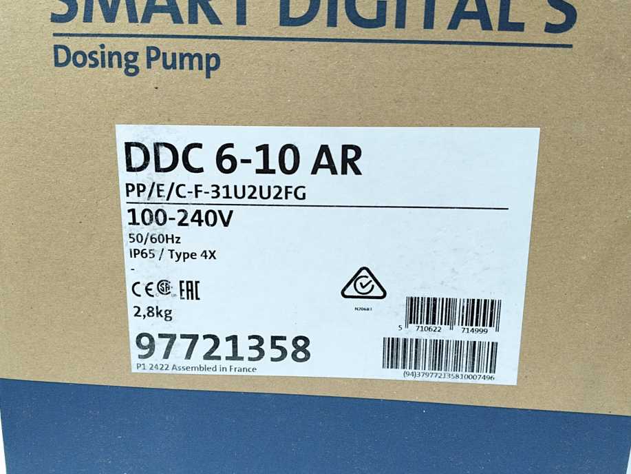 GRUNDFOS DDC 6-10 AR 97721358 Dosing Pump 100-240V 50/60 Hz