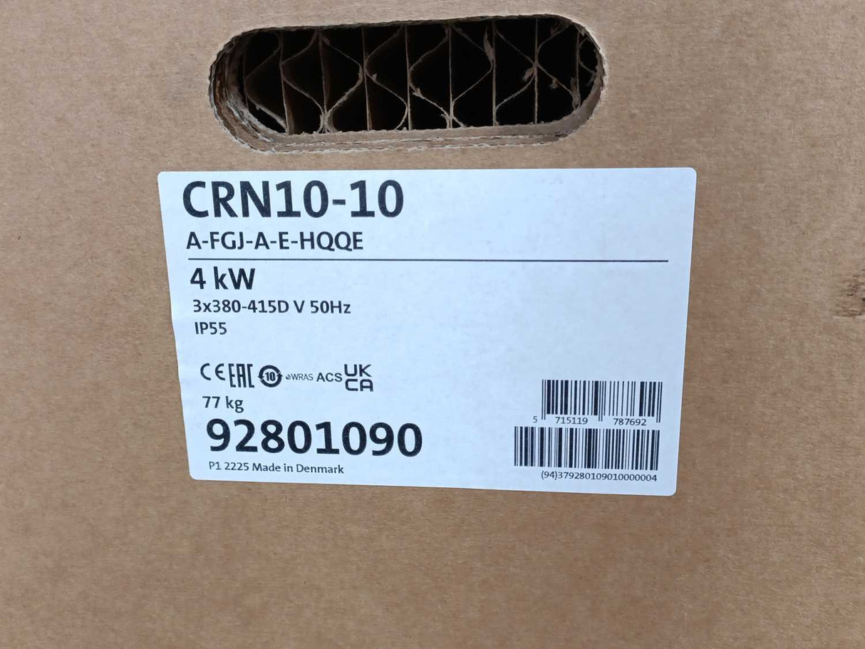 GRUNDFOS 92801090 CRN10-10 A-FGJ-A-E-HQQE Centrifugal Pump