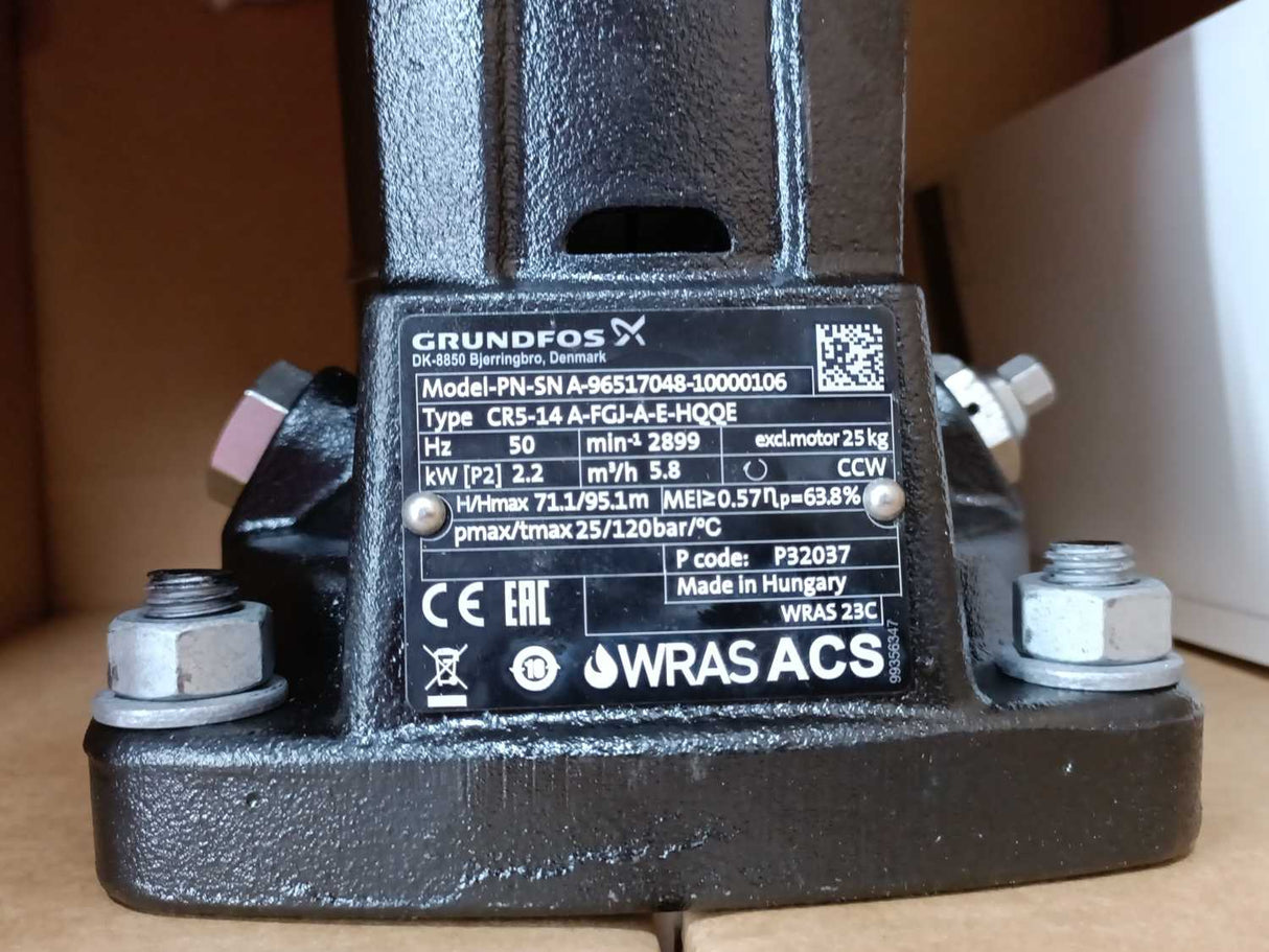 GRUNDFOS 96517048 CR5-15 A-FGJ-A-E-HQQE Centrifugal Pump