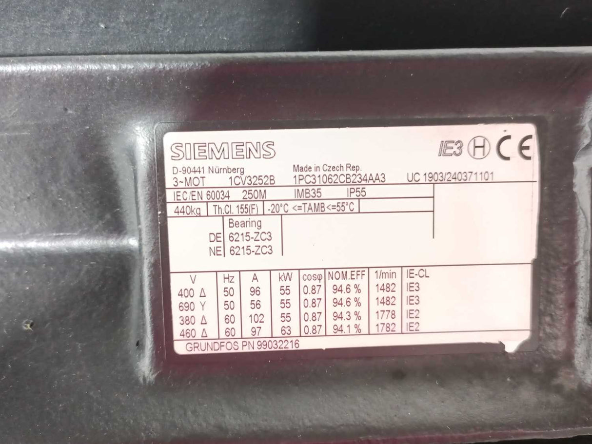 Siemens C31062CB234AA3 99032216 IEC Three-Phase Squirrel-Cage-Motors