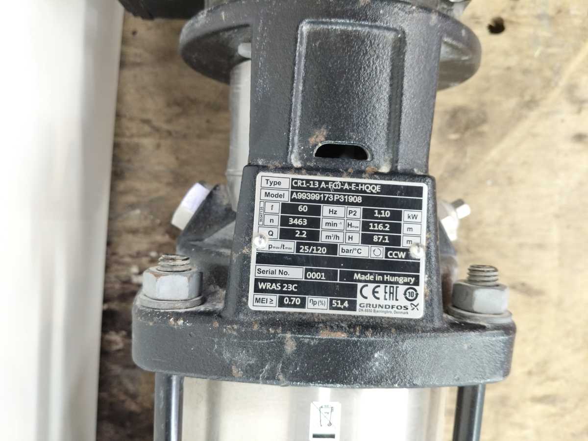 GRUNDFOS 99399173 CR1-13 A-FGJ-A-E-HQQE Centrifugal Pump