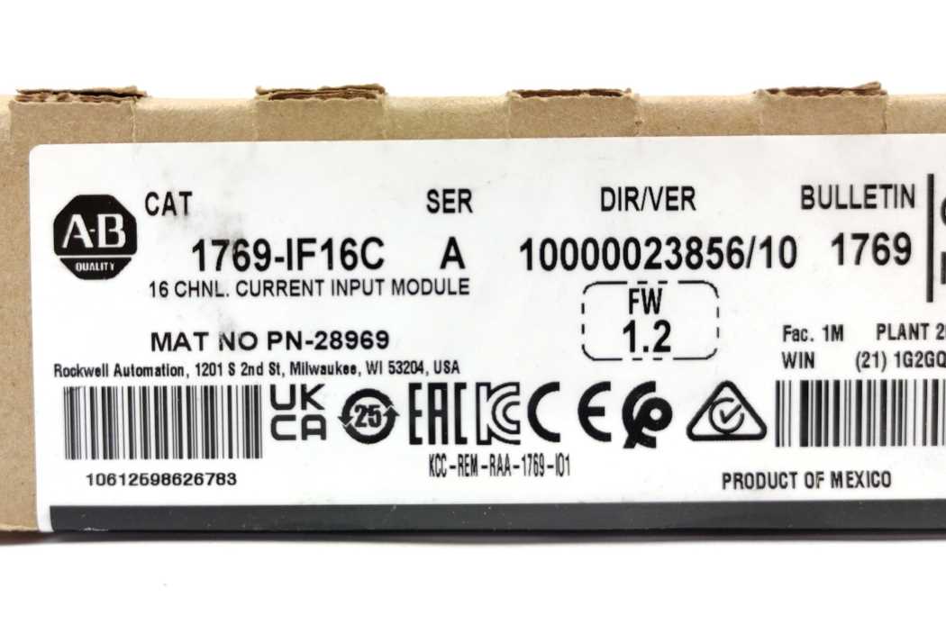 Rockwell Automation 1769-IF16C 16 Chnl. Current Imput Module