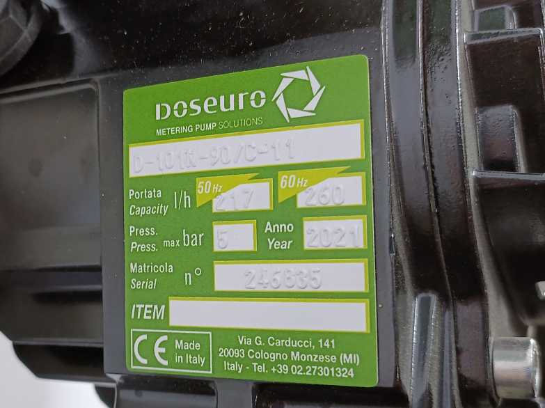 Doseuro D-101N-90/C-11 Mechanical Diaphragm Metering Pump