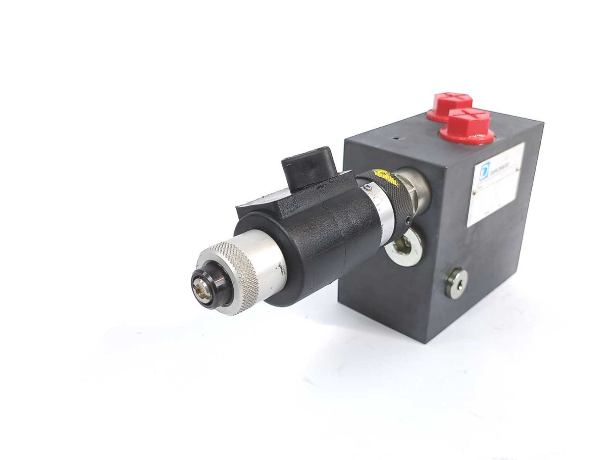 Duplomatic BLS6-CF0/11V Valve Inlet Plate w/ Bucher WUP-1NA0-1.0-2 Solenoid
