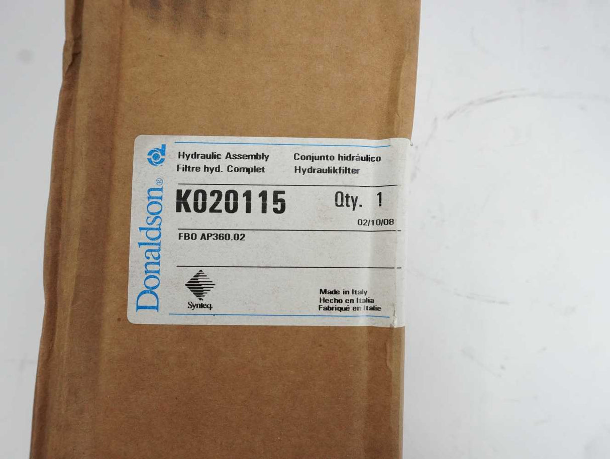 Donaldson K020115 Hydraulic Filter Assembly (FBO AP360.02)