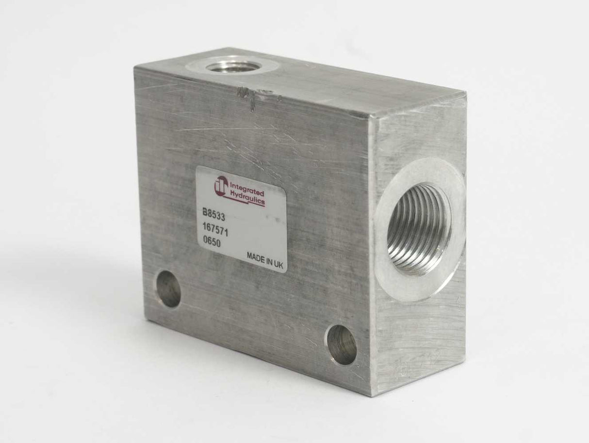 Integrated Hydraulics B8533 Hydraulic Line-Mounting Cartridge Valve Block