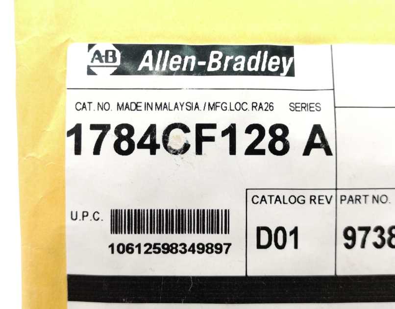 AB 1784CF128 Ser A. Industrial Compact Flash Memory Card