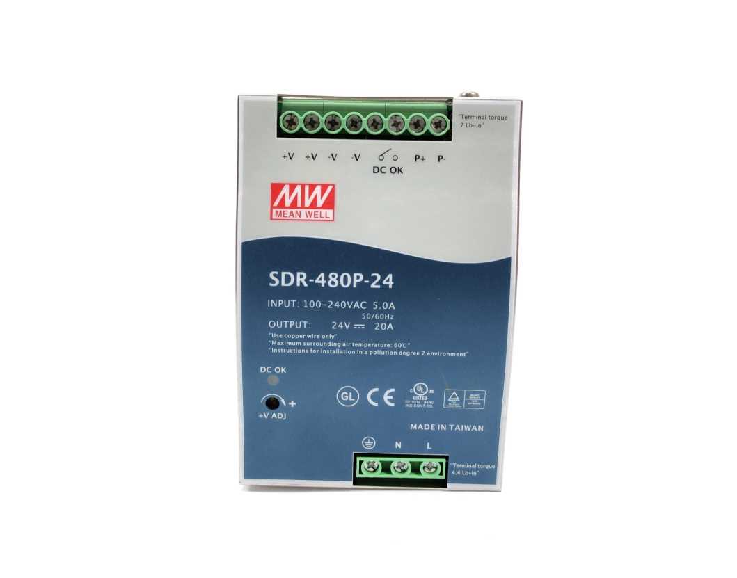Mean Well SDR-480P-24 DIN Rail Power Supplies 480W 24V
