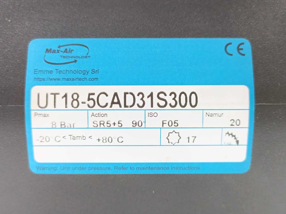 Emme/Max-Air Technology UT18-5CAD31S300 UT Series – Flanged Aluminum Actuators