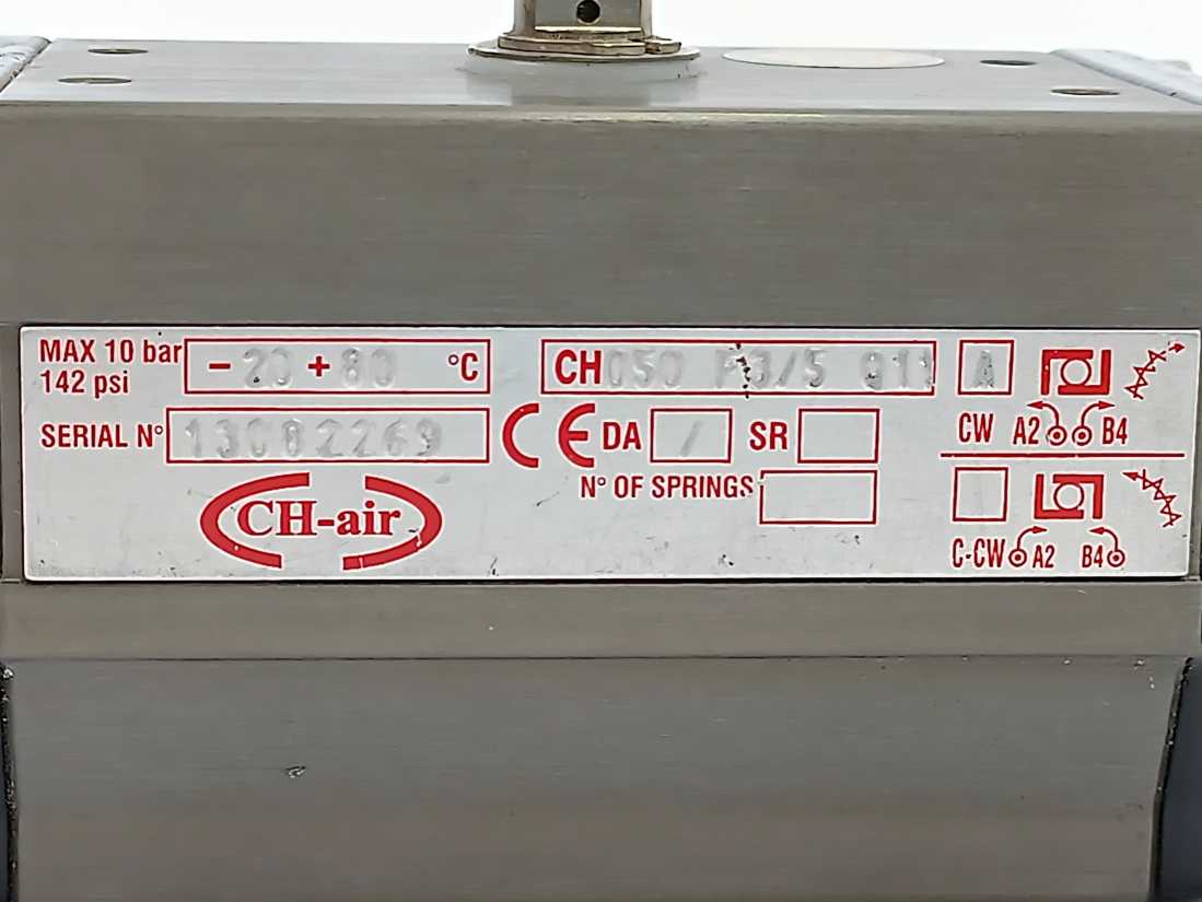 Coreline CH 050 F3/5 011 Actuator Max 10bar 142psi