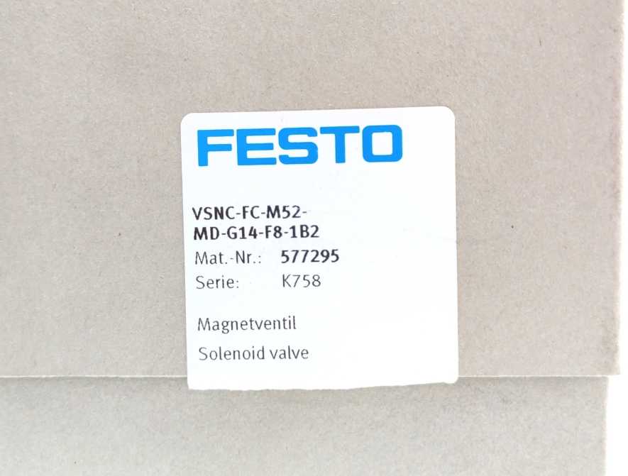 Festo 577295 VSNC-FC-M52-MD-G14-F8-1B2 Solenoid valve