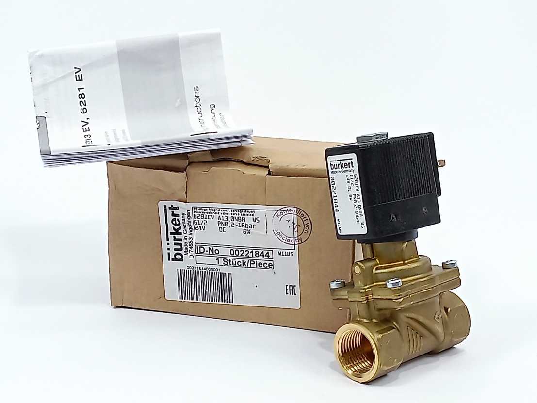Bürkert 00221844 2/2-WAY NC SOLENOID VALVE; SERVO-ASSISTED
