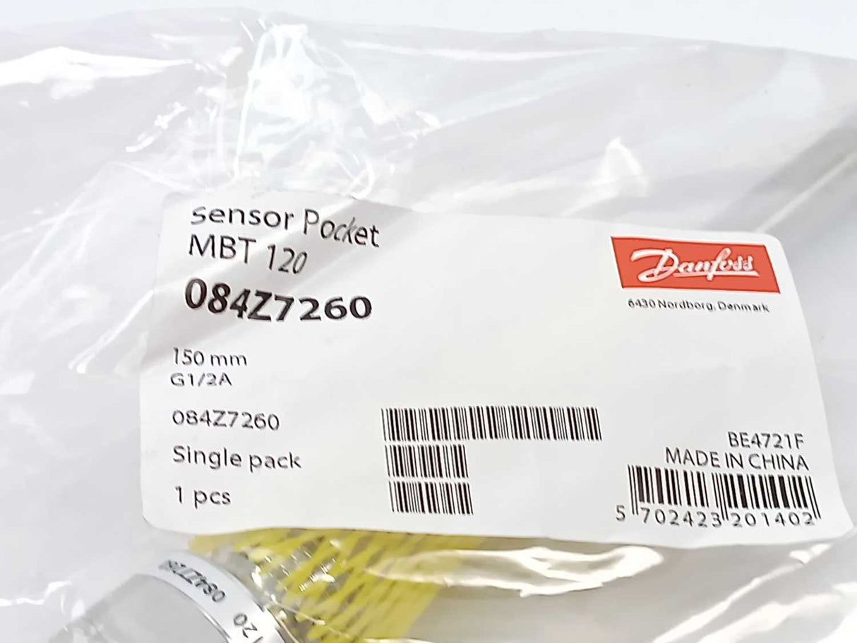 Danfoss 084Z7260 Sensor pocket, MBT 120 150mm
