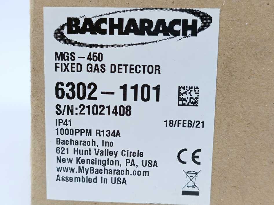 Bacharach 6302-1101 MGS-450 Gas Detector IP41,1000PPM R134A