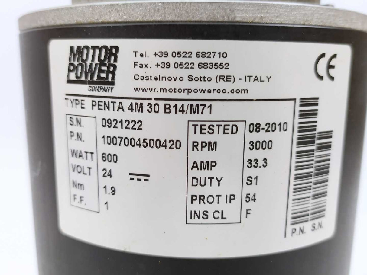 Motor Power Company PENTA 4M 30 B14/M71 Brushed Electric Product 1007004500420