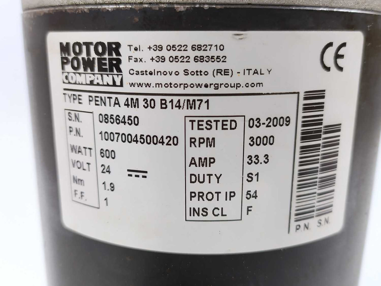 Motor Power Company PENTA 4M 30 B14/M71 Brushed Electric Product 1007004500420