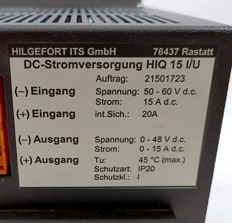 HILGEFORT ITS HIQ15I/U Dc motor controller