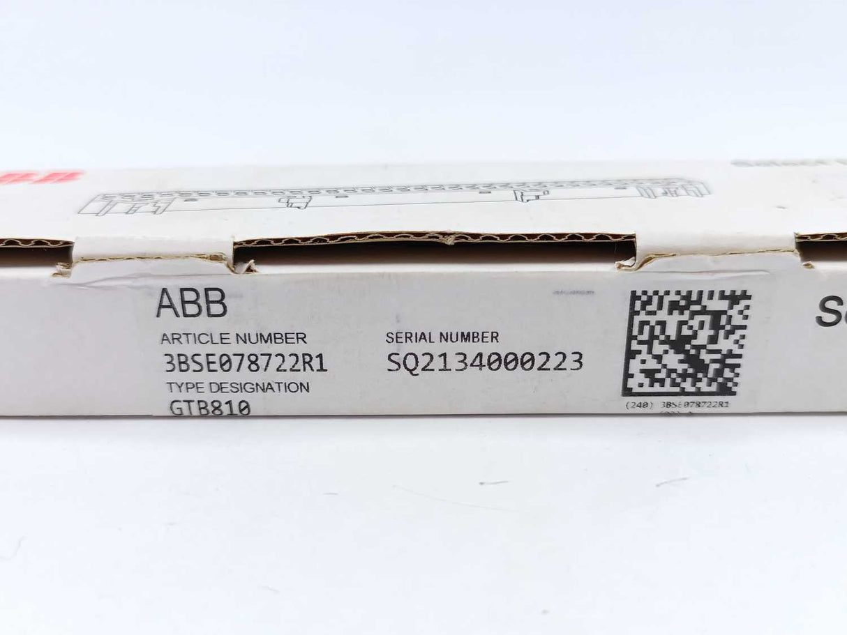 ABB 3BSE078722R1 GTB810, Grounding Terminal Bar