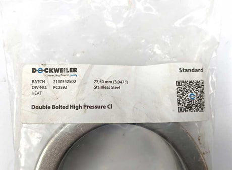 DOCKWEILER PC2593 Double Bolted High Pressure Clamp. Flange: 77,50mm (3,047")