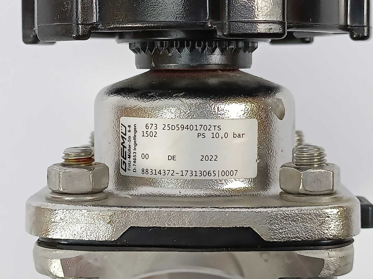 GEMU PN16 DN 25-1" Diaphragm Valve w/ 0107NNE000 & 673 25D59401702TS