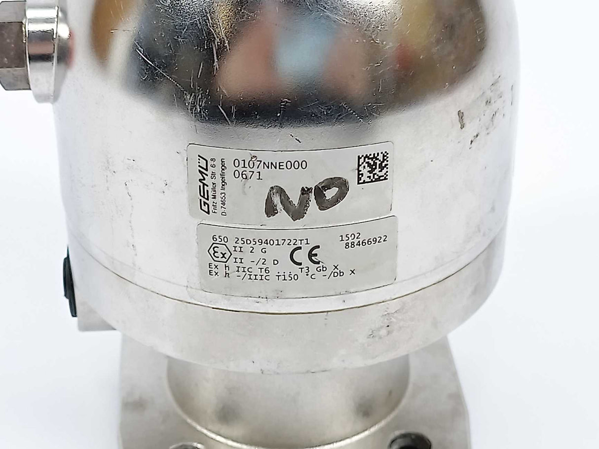 GEMÜ 65025D59401722T1 Diaphragm valve pneumatic