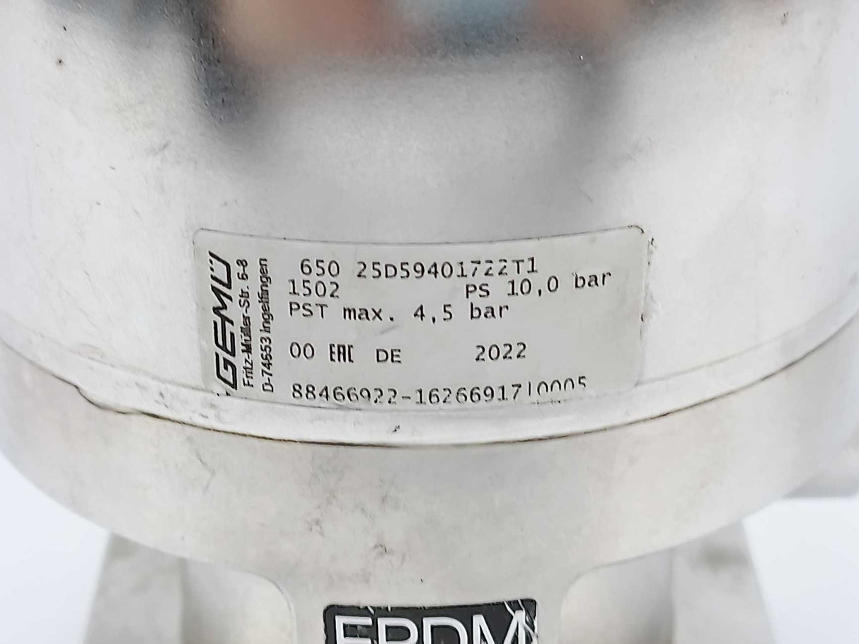 GEMÜ 65025D59401722T1 Diaphragm valve pneumatic