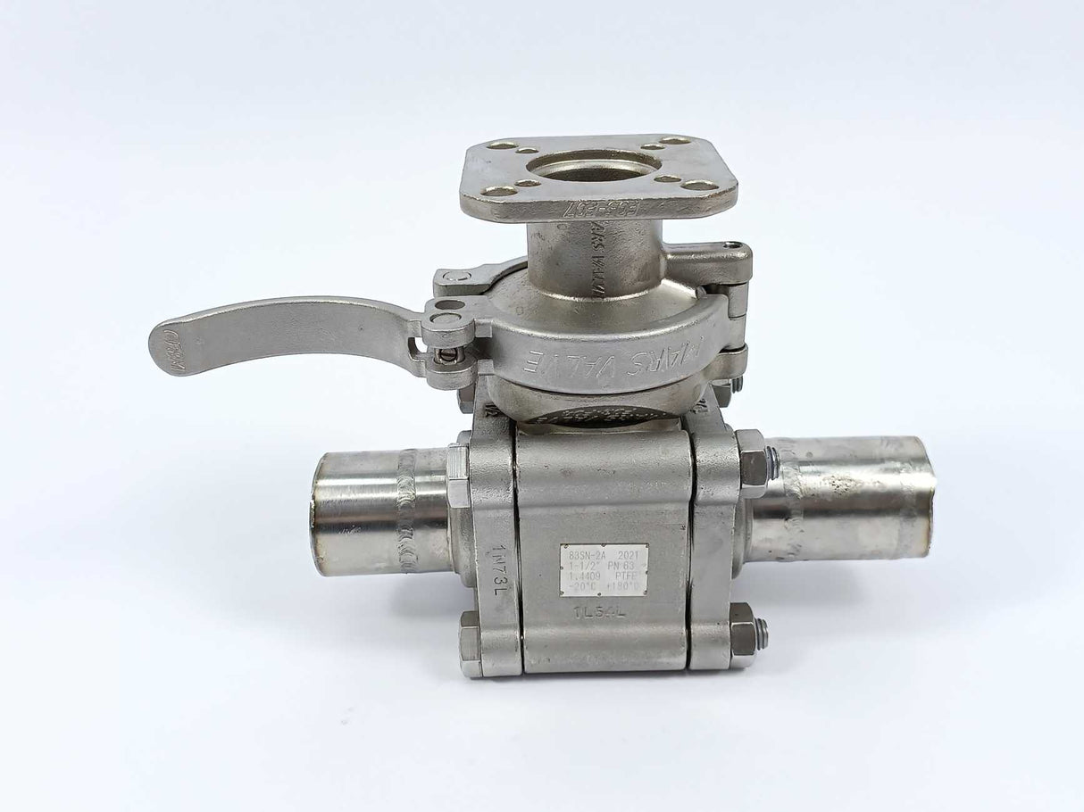 Mars Valve 83SN-2ADET 11/2" FB Ball Valve, PN63, 1.4409 PTFE, SN:2108200001