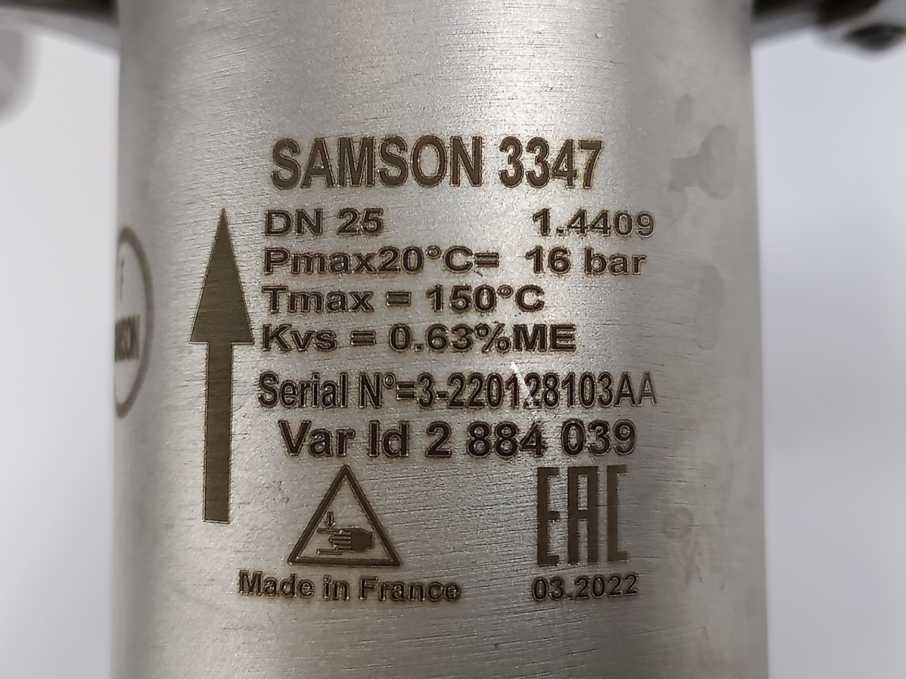 Samson 3277 Pneumatic Actuator W/ 3730-4, 3347