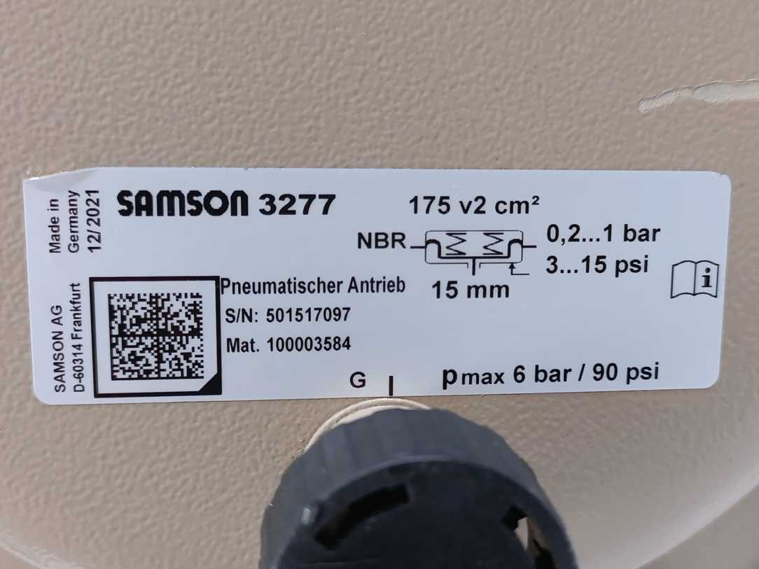 Samson 3277 Pneumatic Actuator W/ 3730-4, 3347