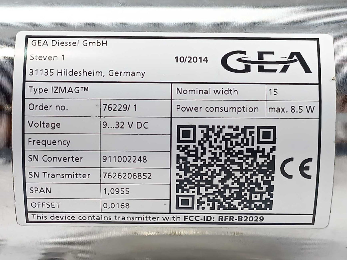 GEA IZMAG™ Electromagnetic Flow Meter 9…32 V DC