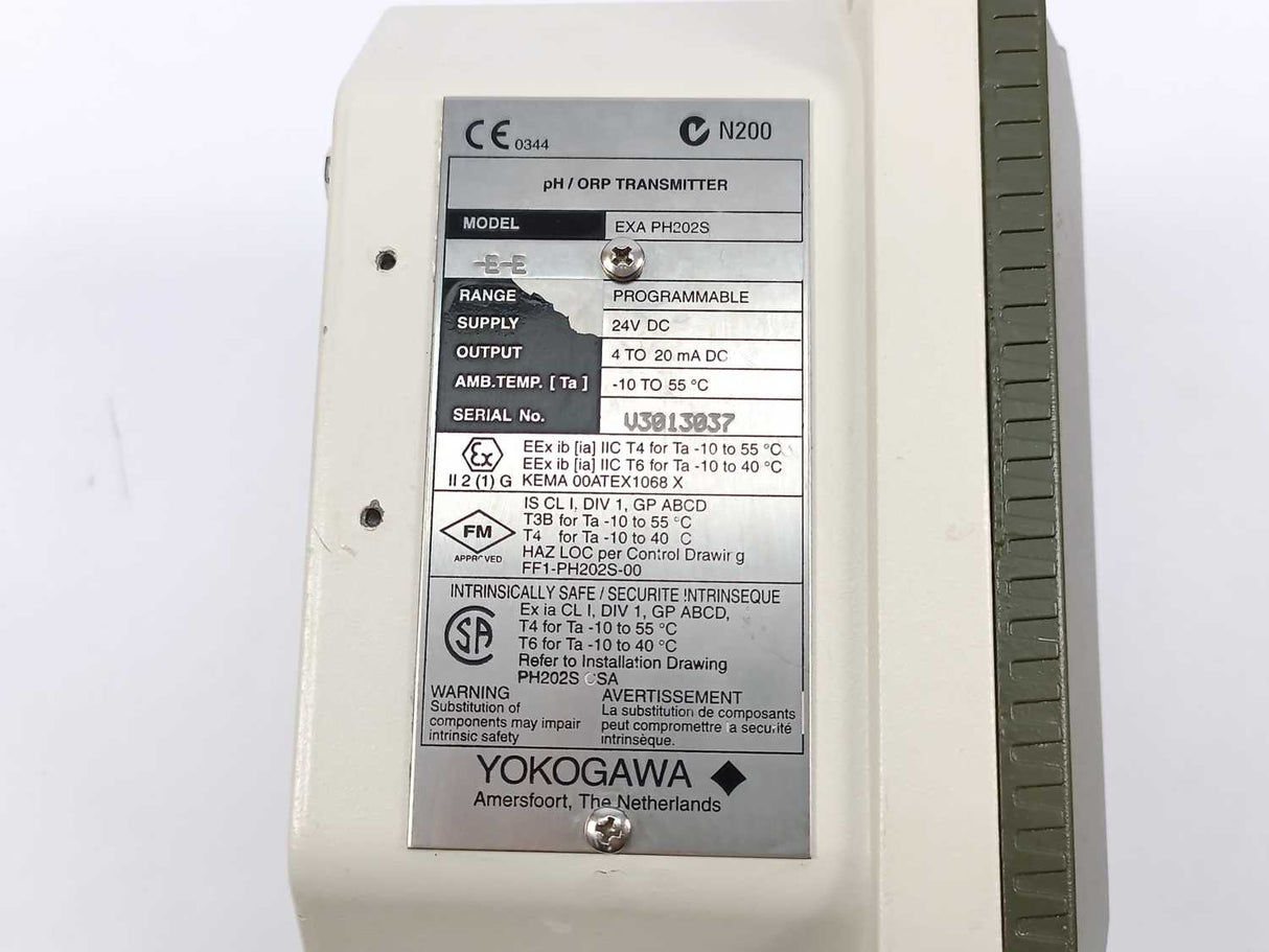 Yokogawa EXA PH202S-E-E PH/ORP Transmitter