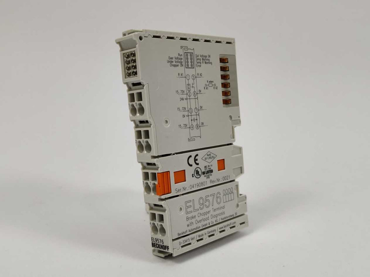 Beckhoff EL9576 Brake Chopper Terminal with EtherCAT connection