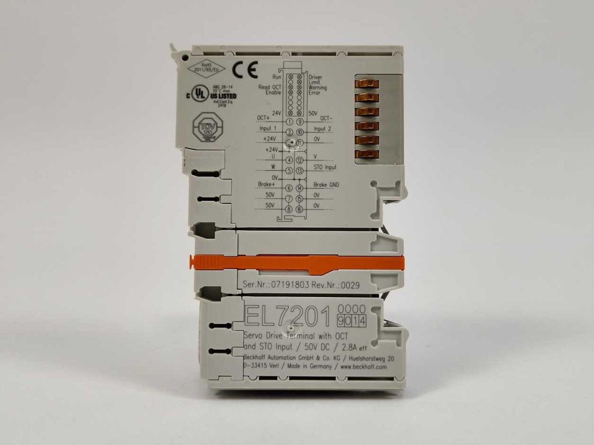 Beckhoff EL7201-9014 Servo Drive Terminal, 1-channel motion interface