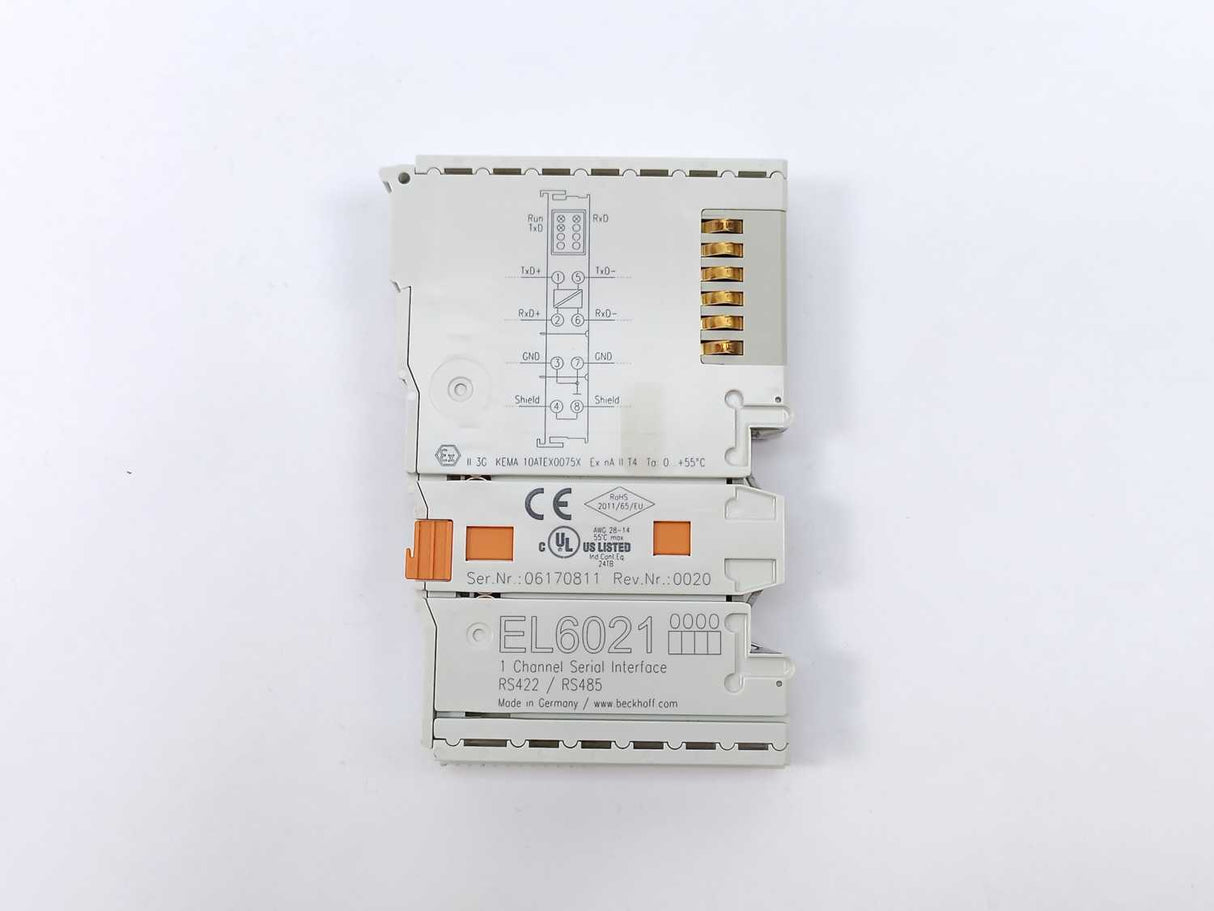 Beckhoff EL6021 EtherCAT Terminal RS422/RS485