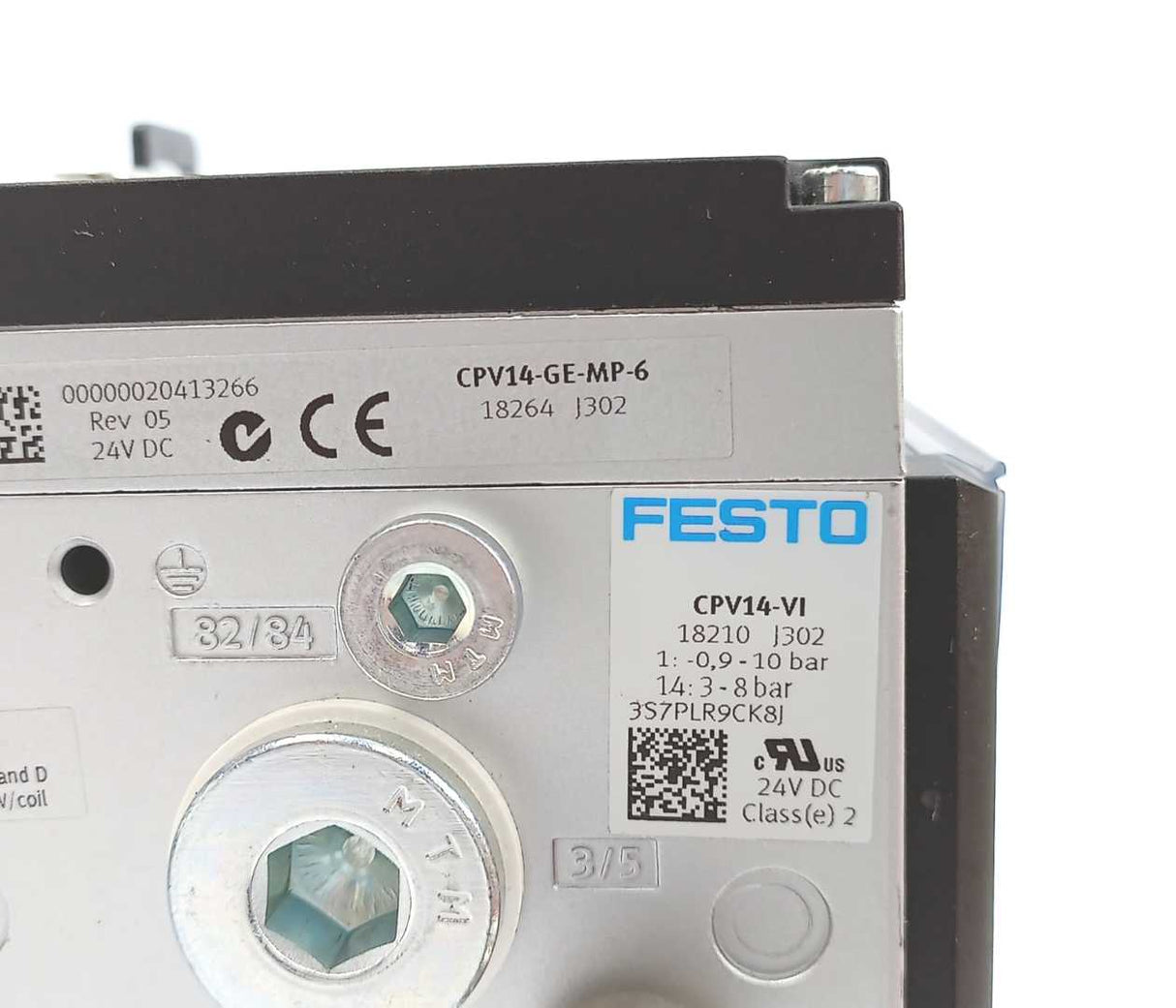 Festo 18264 CPV14-GE-MP-G Valve Terminal W/ 18210, 6x 161360