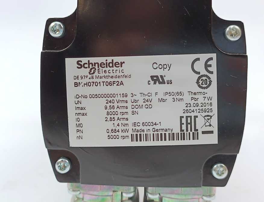 Schneider Electric BMH0701T06F2A Lexium BMH 3-phase Servo Motor