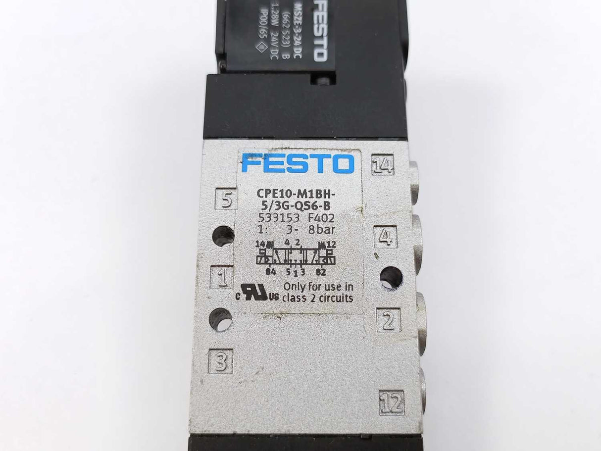 Festo 533153 CPE10-M1BH-5/3G-QS6-B Solenoid Valve