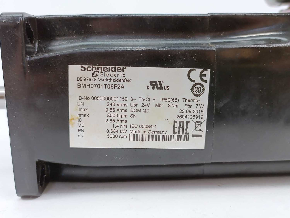 Schneider Electric BMH0701T06F2A Lexium BMH 3-phase Servo Motor