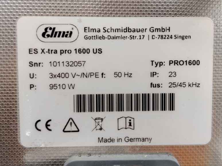 Elma Schmidbauer ES X-tra pro 1600 US PRO1600 Ultrasonic Cleaning Unit