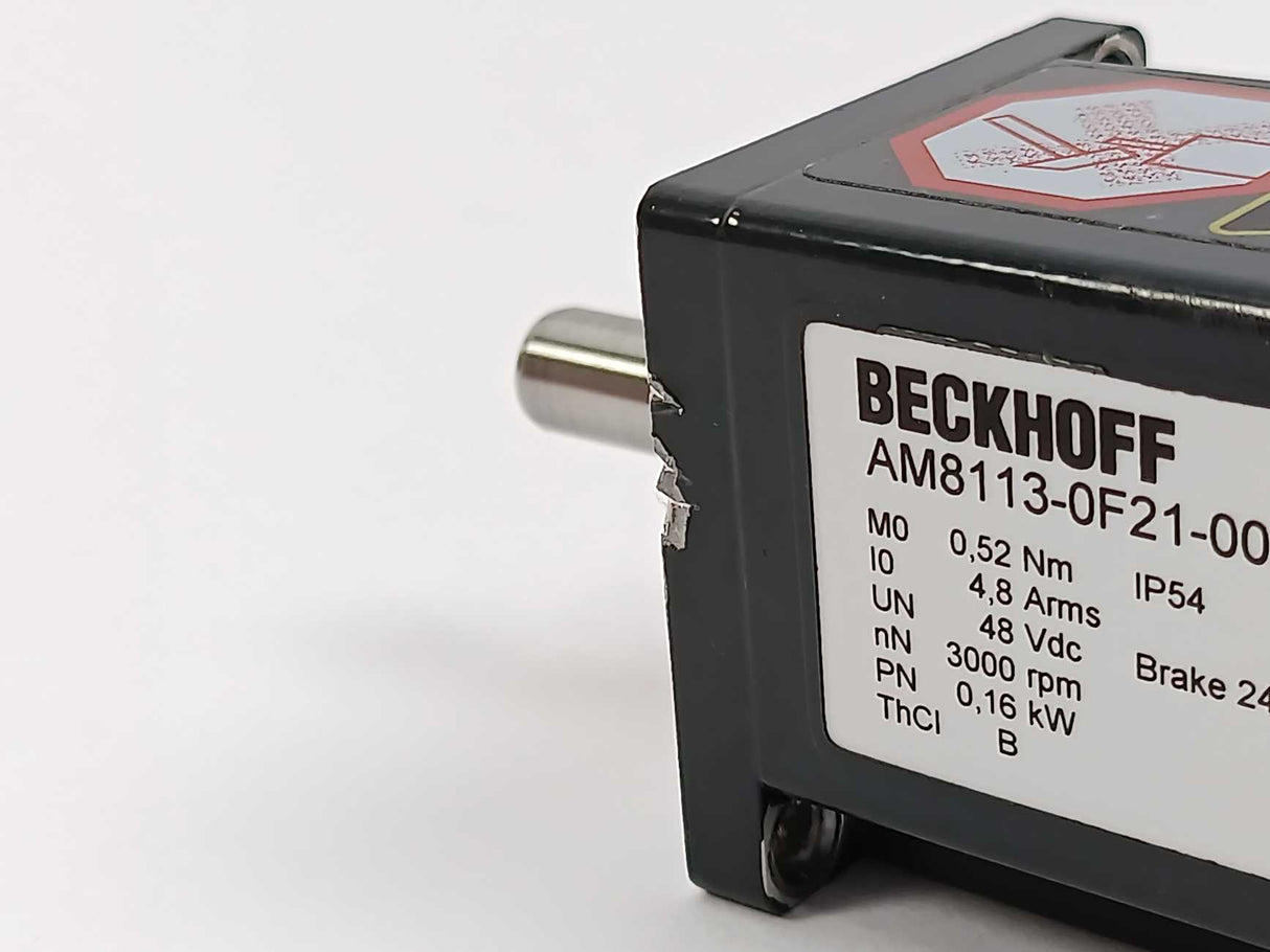 Beckhoff AM8113-0F21-0000 48Vdc, 0,16kW Servo Motor
