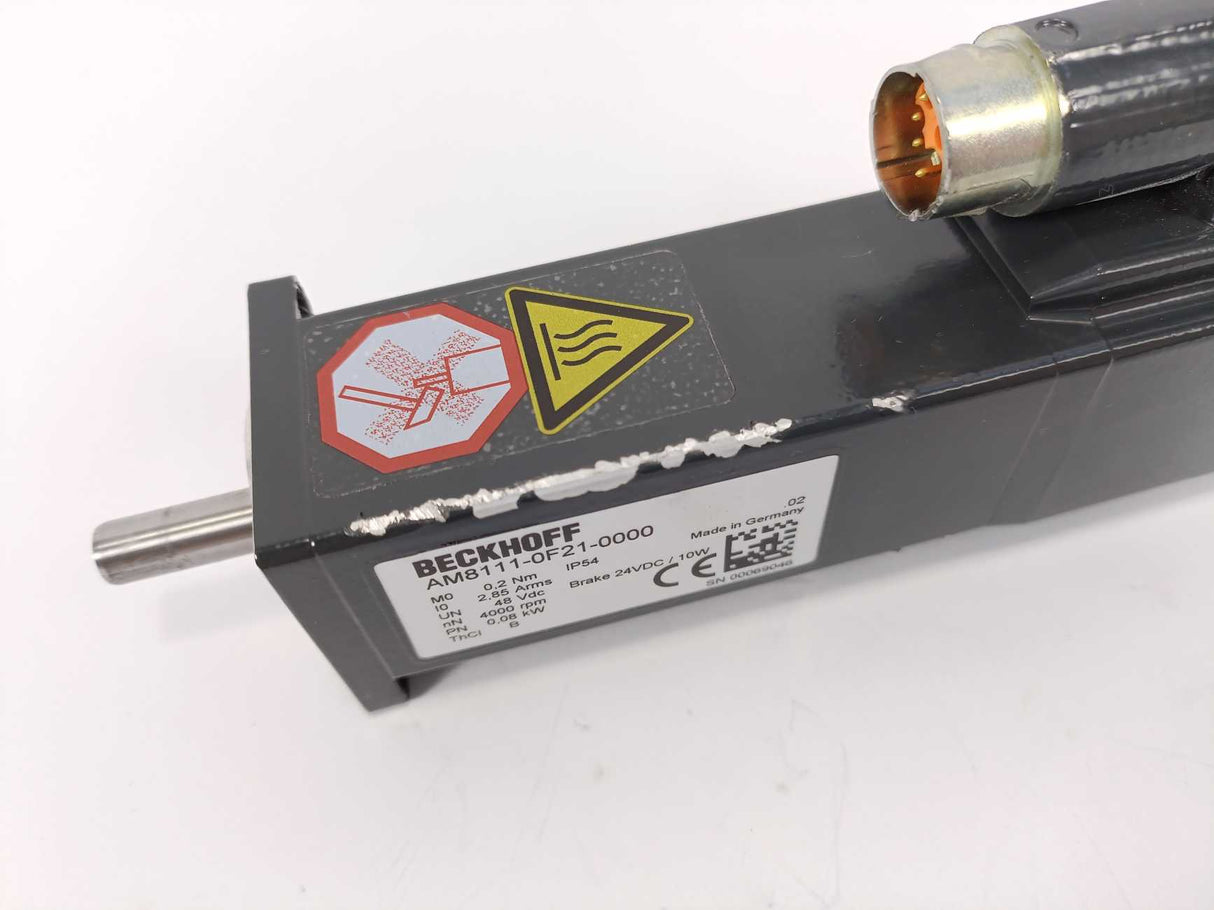 Beckhoff AM8111-0F21-0000 48Vdc, 0,08kW Servo Motor