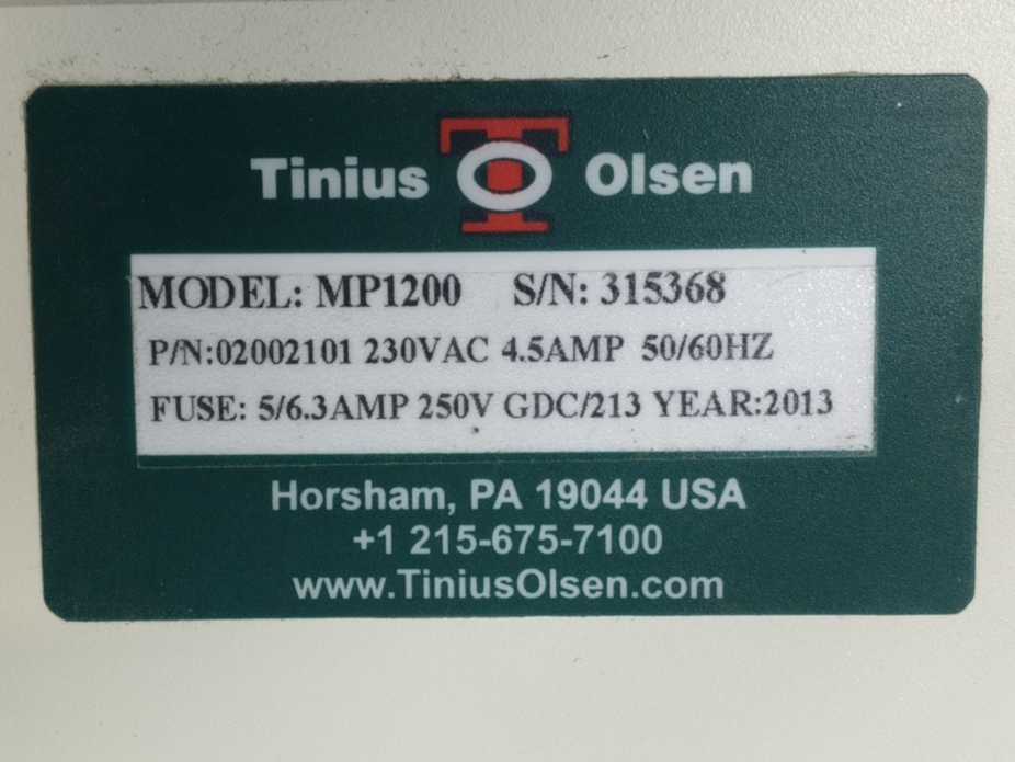 Tinius Olsen 02002101 MP1200 Melt Indexer