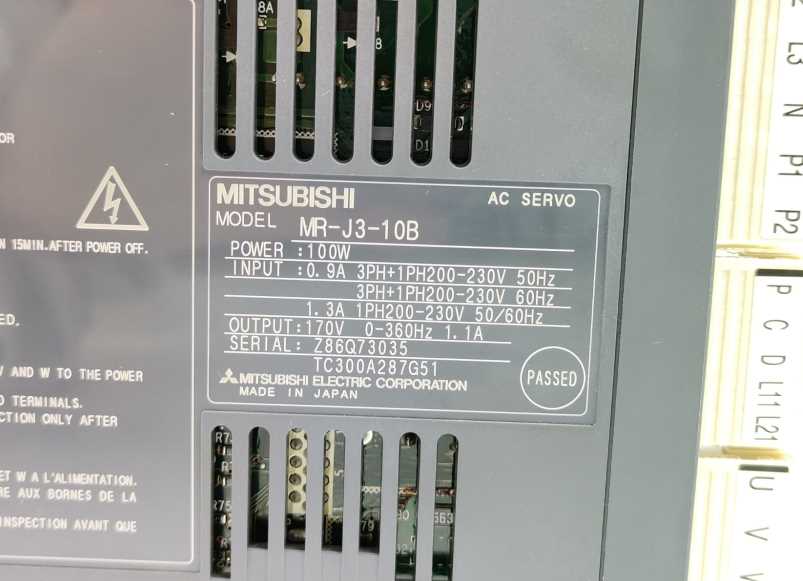 Mitsubishi MR-J3-10B AC Servo