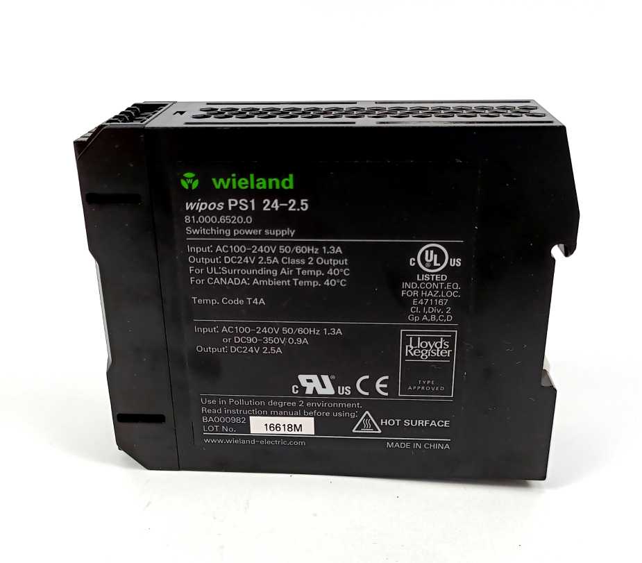 Wieland 81.000.6520.0 PS1 24-2.5 Switching Power Supply