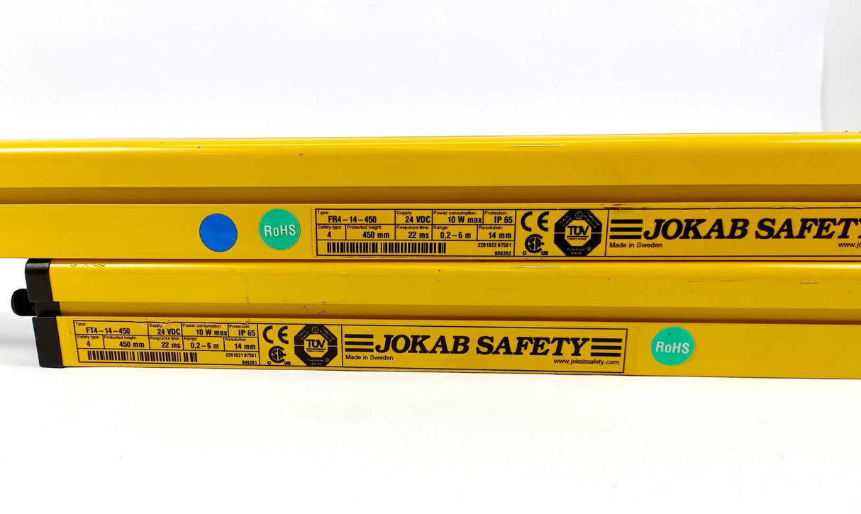 Jokab Safety FT4-14-450 w/ FR4-14-450 Light Curtain Transmitter & Receiver