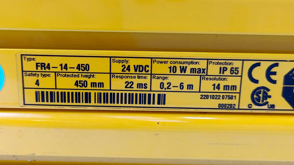 Jokab Safety FT4-14-450 w/ FR4-14-450 Light Curtain Transmitter & Receiver