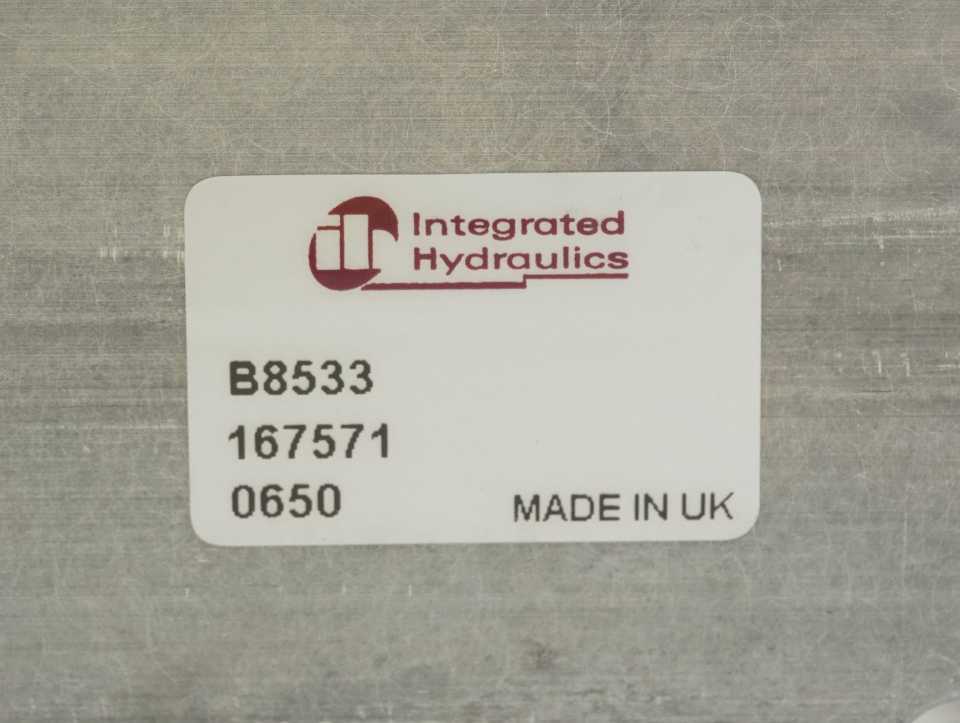 Integrated Hydraulics B8533 Hydraulic Line-Mounting Cartridge Valve Block
