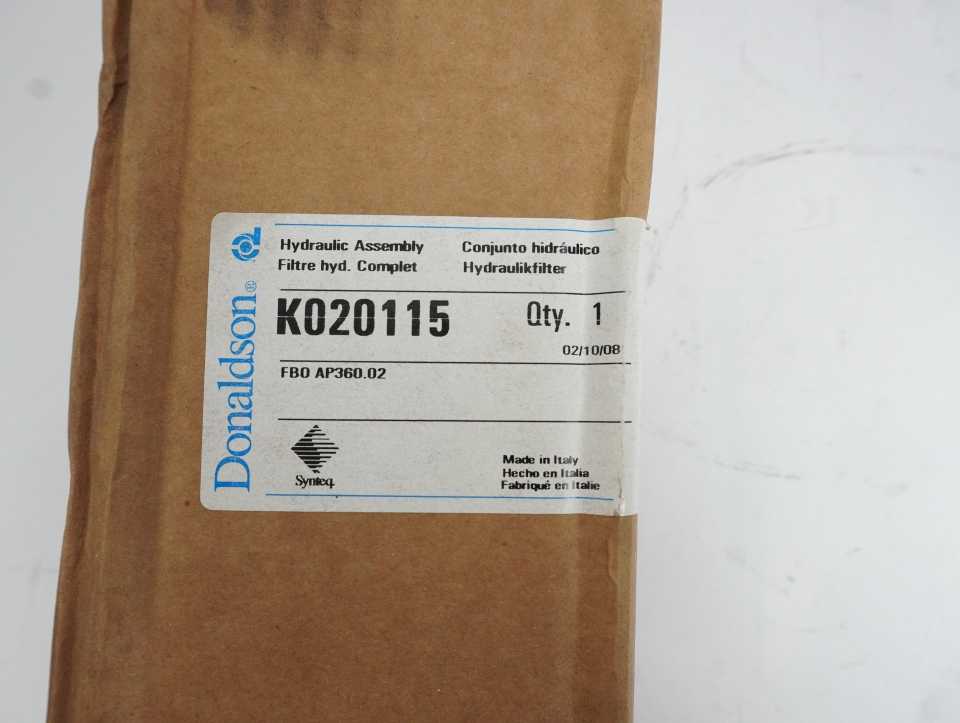 Donaldson K020115 Hydraulic Filter Assembly (FBO AP360.02)