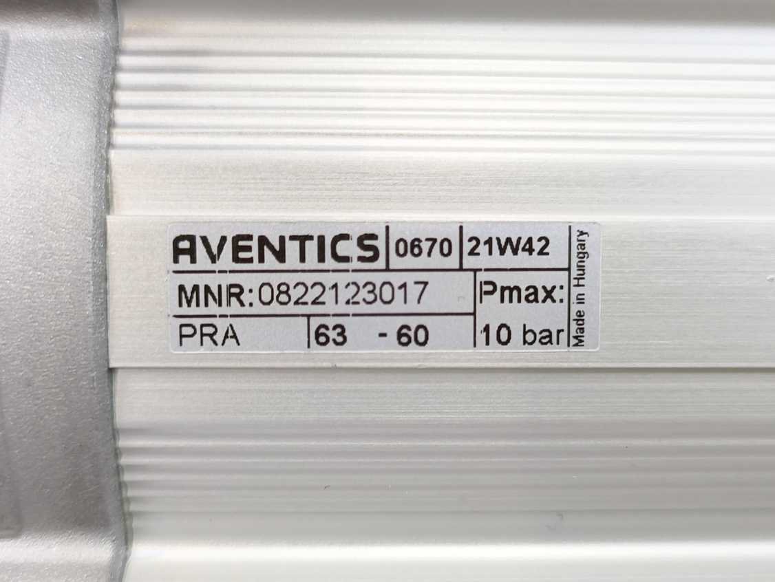 Aventics 0822123017 CYLINDER, 0670, 21W42
