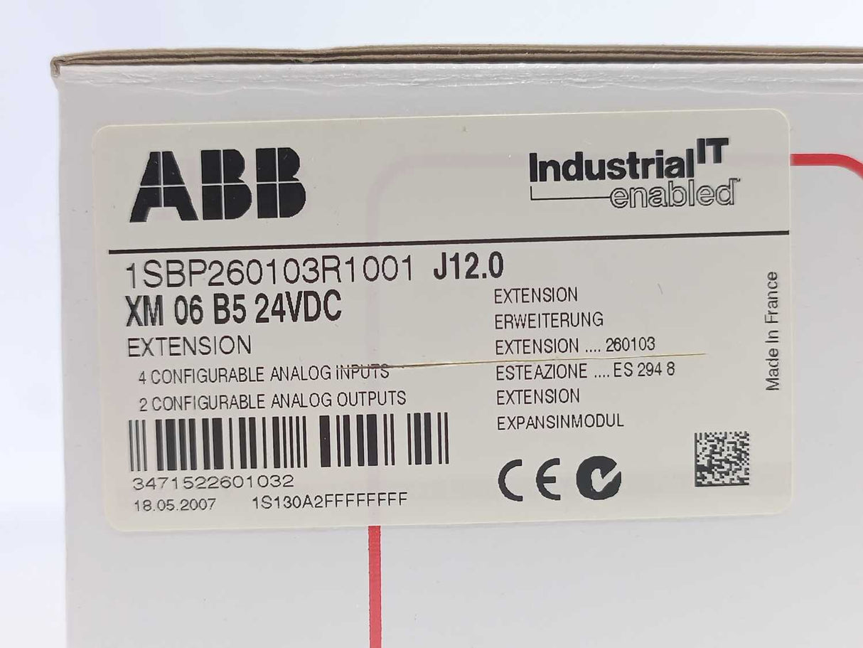 ABB 1SBP260103R1001 XM 06 B5 J12.0 24VDC Advant Controller
